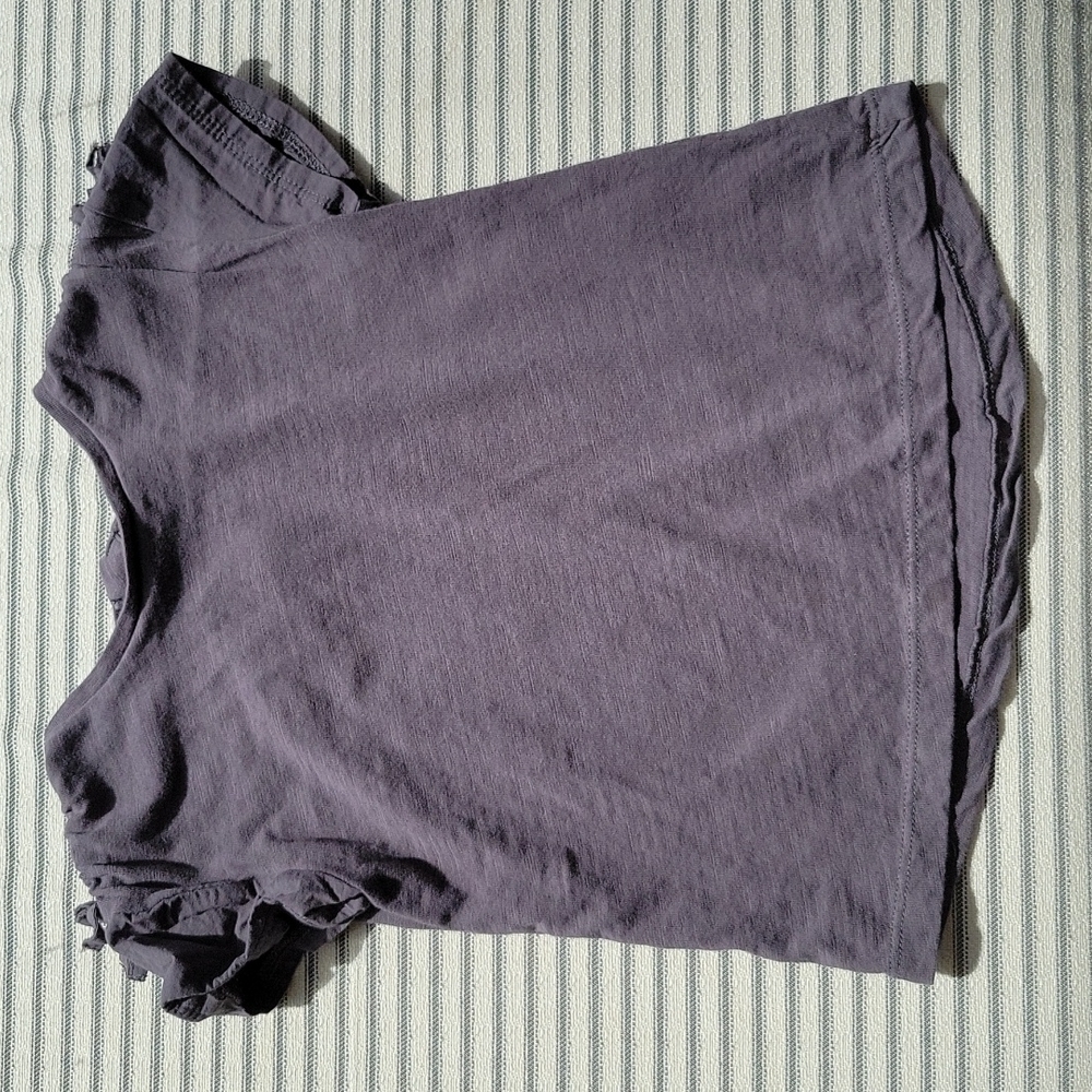 Zara Baby Bow Sleeve Shirt in faded black in 12-18 Months.